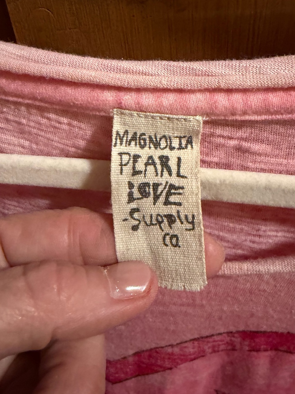 Pearl Magnolia Malibu Tee soft pink & hot New never worn W/Magnolia Tag only O/S - Picture 3 of 9